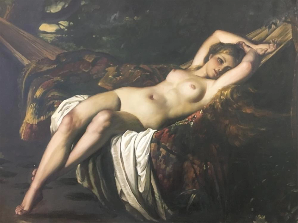 Nuda sull'amaca